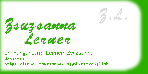 zsuzsanna lerner business card